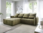 Coltar extensibil stanga 4 locuri ELTAP, LT-33TOS, Campo, 265x196x88 cm, lemn/poliester, verde olive
