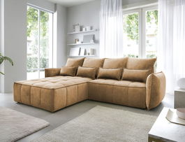 Coltar extensibil stanga 4 locuri ELTAP, LT-45TOS, Campo, 265x196x88 cm, lemn/poliester, mustar