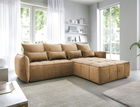 Coltar extensibil dreapta 4 locuri ELTAP, RT-45TOS, Campo, 265x196x88 cm, lemn/poliester, mustar
