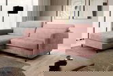 Coltar extensibil stanga 3 locuri ELTAP, LT-24TOU, Gomsi, 228x165x100 cm, lemn/poliester, roz