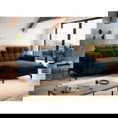 Coltar extensibil dreapta 3 locuri ELTAP, Lore-04, Lorelle, 225x160x105 cm, lemn/poliester, albastru inchis
