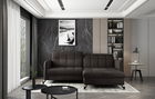 Coltar extensibil dreapta 3 locuri ELTAP, Lore-08, Lorelle, 225x160x105 cm, lemn/poliester, maro inchis