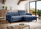 Coltar extensibil dreapta 3 locuri ELTAP, Lore-101, Lorelle, 225x160x105 cm, lemn/poliester, albastru