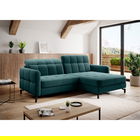 Coltar extensibil dreapta 3 locuri ELTAP, Lore-105, Lorelle, 225x160x105 cm, lemn/poliester, verde