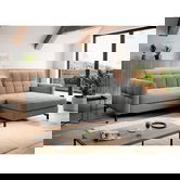 Coltar extensibil dreapta 3 locuri ELTAP, Lore-107, Lorelle, 225x160x105 cm, lemn/poliester, gri deschis