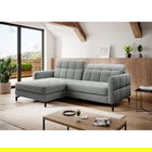 Coltar extensibil stanga 3 locuri ELTAP, Lore-108, Lorelle, 225x160x105 cm, lemn/poliester, gri deschis