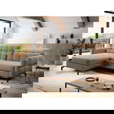 Coltar extensibil stanga 3 locuri ELTAP, Lore-110, Lorelle, 225x160x105 cm, lemn/poliester, bej