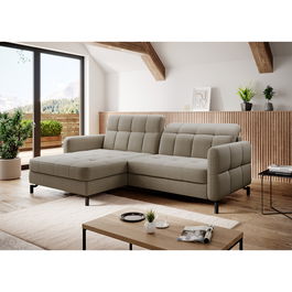 Coltar extensibil stanga 3 locuri ELTAP, Lore-110, Lorelle, 225x160x105 cm, lemn/poliester, bej