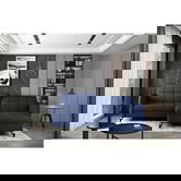 Coltar extensibil dreapta 3 locuri ELTAP, Lore-23, Lorelle, 225x160x105 cm, lemn/poliester, albastru inchis