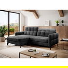 Coltar extensibil stanga 3 locuri ELTAP, Lore-33, Lorelle, 225x160x105 cm, lemn/poliester, gri inchis