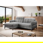 Coltar extensibil stanga 3 locuri ELTAP, Lore-35, Lorelle, 225x160x105 cm, lemn/poliester, gri deschis