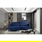 Coltar extensibil stanga 3 locuri ELTAP, Lore-51, Lorelle, 225x160x105 cm, lemn/poliester, albastru inchis