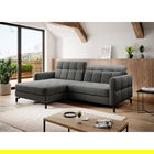 Coltar extensibil stanga 3 locuri ELTAP, Lore-56, Lorelle, 225x160x105 cm, lemn/poliester, gri deschis