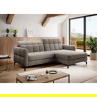 Coltar extensibil dreapta 3 locuri ELTAP, Lore-91, Lorelle, 225x160x105 cm, lemn/poliester, bej inchis