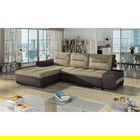 Coltar extensibil stanga 4 locuri ELTAP, Ov02, Ottavio, 275x180x85 cm, lemn/poliester, bej inchis/maro inchis