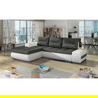 Coltar extensibil stanga 4 locuri ELTAP, Ov08, Ottavio, 275x180x85 cm, lemn/poliester, gri/alb
