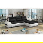Coltar extensibil dreapta 4 locuri ELTAP, Ov19, Ottavio, 275x180x85 cm, lemn/poliester, negru/alb