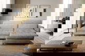 Coltar extensibil stanga 3 locuri ELTAP, LT-03TOU, Gomsi, 228x165x100 cm, lemn/poliester, gri