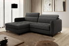 Coltar extensibil stanga 3 locuri ELTAP, LT-05RAQ, Gomsi, 228x165x100 cm, lemn/poliester, gri inchis