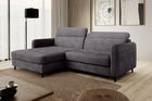 Coltar extensibil stanga 3 locuri ELTAP, LT-05TOU, Gomsi, 228x165x100 cm, lemn/poliester, gri inchis