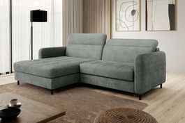 Coltar extensibil stanga 3 locuri ELTAP, LT-100TOU, Gomsi, 228x165x100 cm, lemn/poliester, verde