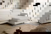 Coltar extensibil dreapta 3 locuri ELTAP, RT-01ROY, Gomsi, 228x165x100 cm, lemn/poliester, alb