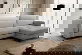 Coltar extensibil dreapta 3 locuri ELTAP, RT-03RAQ, Gomsi, 228x165x100 cm, lemn/poliester, gri deschis