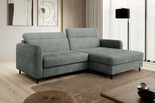 Coltar extensibil dreapta 3 locuri ELTAP, RT-100TOU, Gomsi, 228x165x100 cm, lemn/poliester, verde