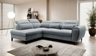 Coltar extensibil stanga 4 locuri ELTAP, LT-04VE, Noble, 255x201x100 cm, lemn/poliester, gri