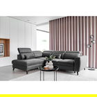 Coltar extensibil stanga 4 locuri ELTAP, LT-06LO, Noble, 255x201x100 cm, lemn/poliester, gri inchis