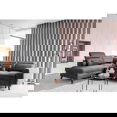 Coltar extensibil stanga 4 locuri ELTAP, LT-06LO, Noble, 255x201x100 cm, lemn/poliester, gri inchis