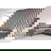 Coltar extensibil stanga 4 locuri ELTAP, LT-07SAV, Noble, 255x201x100 cm, lemn/poliester, bej inchis