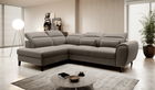 Coltar extensibil stanga 4 locuri ELTAP, LT-18VER, Noble, 255x201x100 cm, lemn/poliester, bej inchis