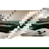 Coltar extensibil stanga 4 locuri ELTAP, LT-35LO, Noble, 255x201x100 cm, lemn/poliester, verde inchis