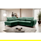 Coltar extensibil stanga 4 locuri ELTAP, LT-35LU, Noble, 255x201x100 cm, lemn/poliester, verde inchis