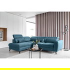 Coltar extensibil stanga 4 locuri ELTAP, LT-38SAV, Noble, 255x201x100 cm, lemn/poliester, albastru inchis