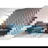 Coltar extensibil stanga 4 locuri ELTAP, LT-38SAV, Noble, 255x201x100 cm, lemn/poliester, albastru inchis