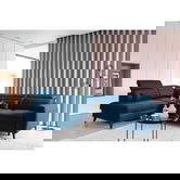 Coltar extensibil stanga 4 locuri ELTAP, LT-40NU, Noble, 255x201x100 cm, lemn/poliester, albastru inchis