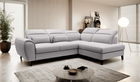 Coltar extensibil dreapta 4 locuri ELTAP, RT-04GO, Noble, 255x201x100 cm, lemn/poliester, gri deschis