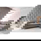 Coltar extensibil dreapta 4 locuri ELTAP, RT-07SAV, Noble, 255x201x100 cm, lemn/poliester, bej inchis