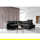 Coltar extensibil dreapta 4 locuri ELTAP, RT-10SAV, Noble, 255x201x100 cm, lemn/poliester, negru