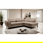 Coltar extensibil dreapta 4 locuri ELTAP, RT-20NU, Noble, 255x201x100 cm, lemn/poliester, maro deschis