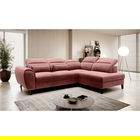 Coltar extensibil dreapta 4 locuri ELTAP, RT-24LU, Noble, 255x201x100 cm, lemn/poliester, roz inchis
