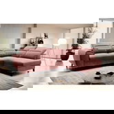 Coltar extensibil dreapta 4 locuri ELTAP, RT-24LU, Noble, 255x201x100 cm, lemn/poliester, roz inchis