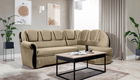 Coltar extensibil dreapta 3 locuri ELTAP, L-036, Lord, 243x180x112 cm, lemn/poliester, maro deschis/negru
