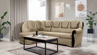 Coltar extensibil stanga 3 locuri ELTAP, L-037, Lord, 243x180x112 cm, lemn/poliester, maro deschis/negru