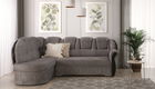 Coltar extensibil stanga 3 locuri ELTAP, L-049, Lord, 243x180x112 cm, lemn/poliester, gri/negru