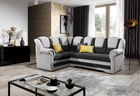 Coltar extensibil stanga 3 locuri ELTAP, LII-021, Lord II, 243x195x112 cm, lemn/poliester, negru/alb