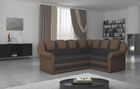 Coltar extensibil dreapta 3 locuri ELTAP, LII-033, Lord II, 243x195x112 cm, lemn/poliester, maro inchis/maro