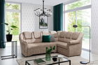 Coltar extensibil dreapta 3 locuri ELTAP, LII-042, Lord II, 243x195x112 cm, lemn/poliester, maro deschis